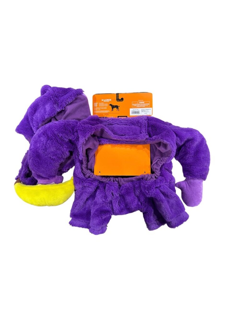 Hyde & Eek! Purple Gorilla Pet Costume XL With Hood & Toy - Picture 3 of 6
